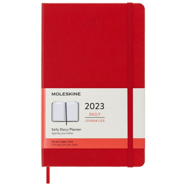 Ежедневник Moleskine CLASSIC Large A5 датированный 200 л в линейку красный